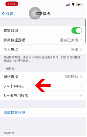 三家镇苹果14维修网分享如何给iPhone14的SIM卡设置密码 